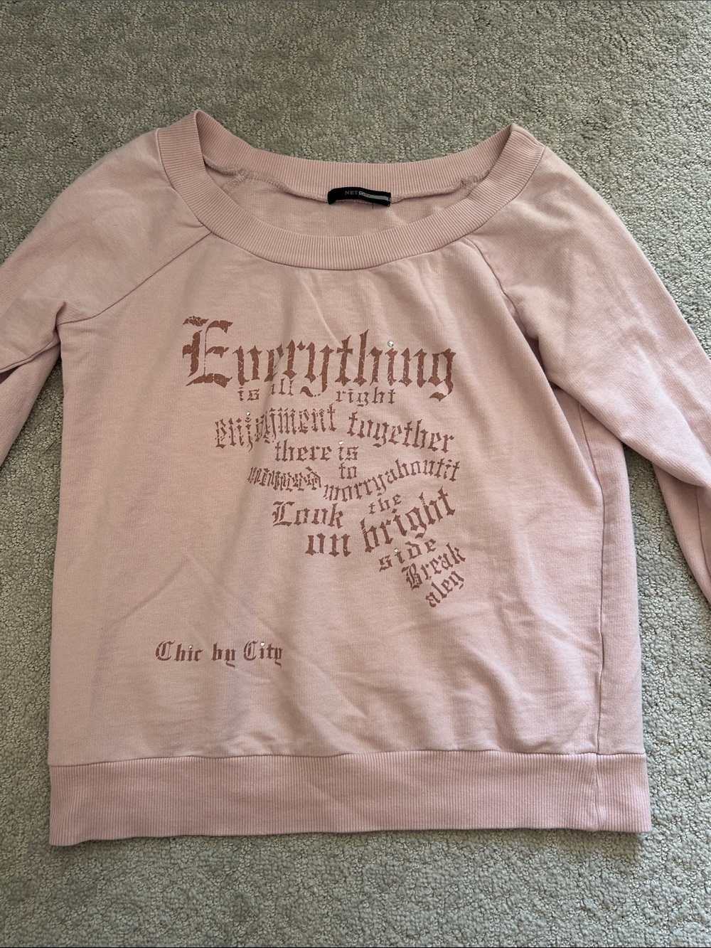 Y2K Pink Graphic Sweatshirt